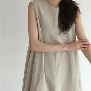 루즈핏 여름 롱 드레스 원피스 4색 여성 페미닌 나시 포켓