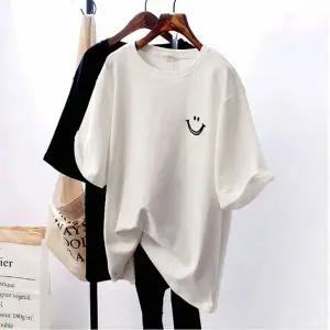 스마일 기본티 여성 여름티셔츠 2색 라운드넥 반팔