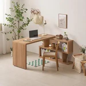 소소숲 누보 H형 책상 책장 세트 1200 (2단 폭1200책장형)