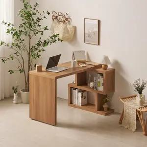 소소숲 누보 H형 책상 책장 세트 1200 (2단 폭800책장형)