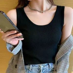 여름 골지 슬리브리스 베이직 여성 민소매 나시