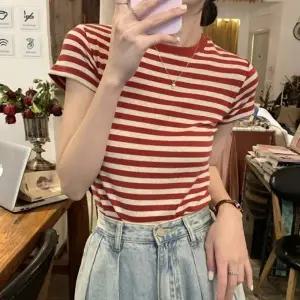 반팔 여름 2컬러 스트라이프 티셔츠 줄무늬 여성