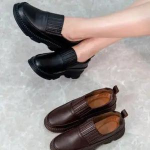 [옷자락]여자 데일리 캐주얼 통굽 로퍼 슬립온 슈즈