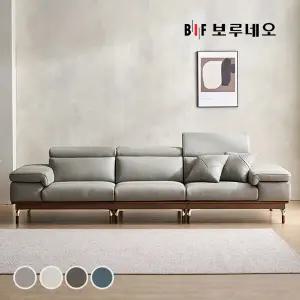 BIF보루네오 디에르 에르노 원목 천연통가죽 4인 소파
