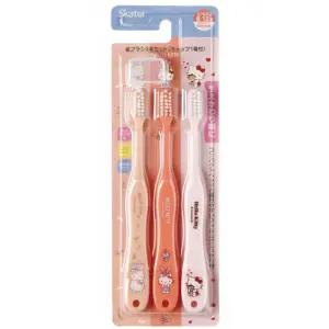 헬로키티 어린이용 칫솔3P세트 캡포함 628870아이 캐릭터 용칫솔 키즈 양치