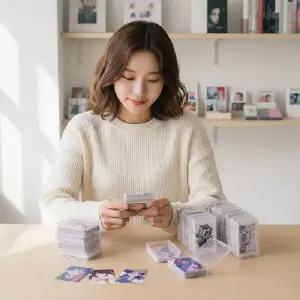 ( )투명 포카 정리함 굿즈 인테리어 수납함