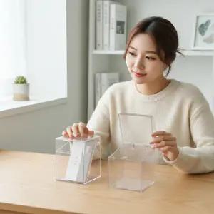 ( )포토카드 보관함 다용도 소품 정리함 머리끈 수납케이스