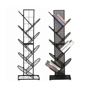(종규 블랙-타입1)철제 책꽂이 수납 선반 스탠드형 다용도 책장 블랙 사무실 정리 서류 정리함 책정리대