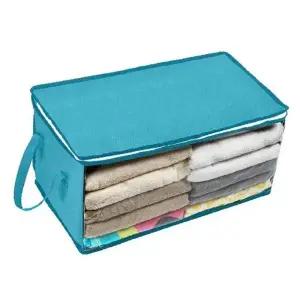 ( )투명 옷 수납함 의류 보관함 접이식 투명창 옷 정리함 다용도 박스