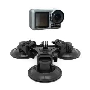 90mm 3구 흡착 유리 마운트 자동차 dji 오즈모 액션캠고프로브라켓 브라 부품 카메라 어댑터 캡아답타 고프