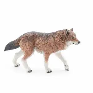 파포 갈색늑대 미니피규어 어린이어장난감 감어 어린이어 장식용어 아기어 동물어 규어 실물어 모형완구