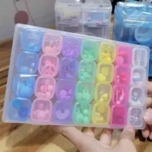 ( )악세사리케이스 악세사리보관함 파츠보관함 파츠케이스 소품정리함 28칸 컬러믹스
