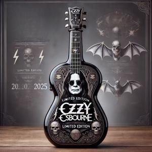 오지 블랙 기타 모양 위스키 디캔터 300ml 빈 병 창의적인 유리 장식 기념품 홈 데코레이션