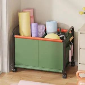 (타입 중형 그린)트롤리 이동식 다용도 정리함 수납함 정리박스