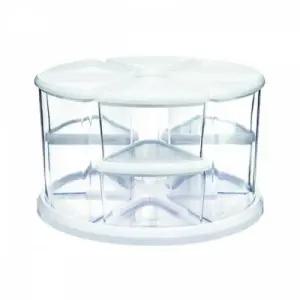 ( )다용도 회전형 정리함 수납함 플라스틱 정리함 재료함 9칸