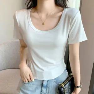 이너티 얇은 여름 4색 데일리 반팔티셔츠 U넥 여자