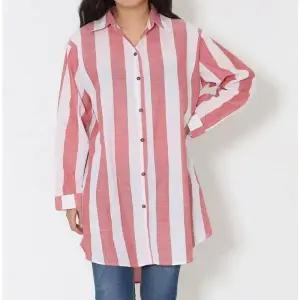 (색상 블랙)롱셔츠 남방 여름 박스 체형커버 스트라이프 여성