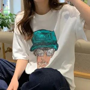 남자 여자 여름 베이직 반팔 티셔츠 박스핏