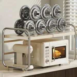 (색상4 단일상품)주방 수납장 철제 전자레인지 수납 정리함 모던 선반