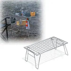 캠핑 접이식 철제 테이블 화로대 버너 불판 쿨러 받침대 휴대용