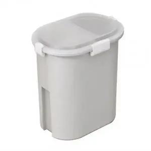 모모 강아지 사료 보관통 밀폐형 사료통 (그레이)