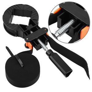 조정 가능한 코너 클램프 밴드 스트랩, 액자 거치대 목공 도구 턱 4 개, 6M