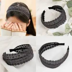 레이스 헤어밴드 그레이 여자헤어밴드 여성헤어밴드