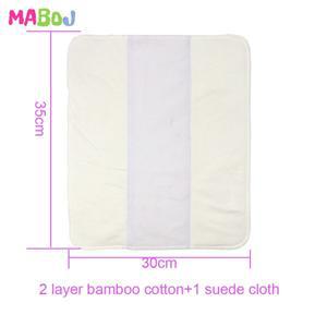 MABOJ-삼각형 기저귀 삽입 대나무 면화 건조 스웨이드 천 친환경 포켓 커버 세탁 가능 35x30cm, 한 사이즈