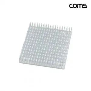 Coms 쿨러 방열판 알루미늄 55mm x 60mm x 10mm white HA060