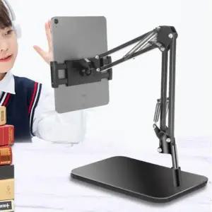 블랙 스마트폰 테블릿 스탠드 거치대 자바라 탁상용 인강 화상수업