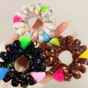 [오너클랜]스트링 헤어끈 전화전 꼬임머리끈 포니테일 똥머리 고무줄 니트