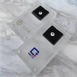 아크릴 느슨한 다이아몬드 보석 보관 상자 표준 주최자 선물 포장 지르콘 디스플레이 케이스