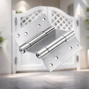 HYS 스텐 자동닫힘 스윙경첩 (73x100mm) (실버)