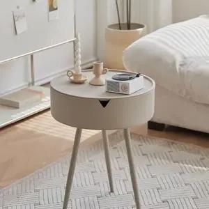 온더벨라 PP 미니멀 침대 협탁 수납 원형 테이블