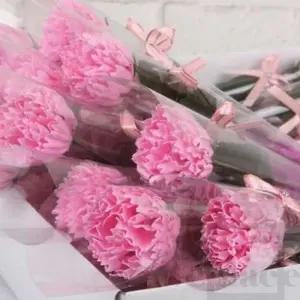 위플레이스 카네이션 비누꽃 핑크 3p 모형꽃 카네이션조화