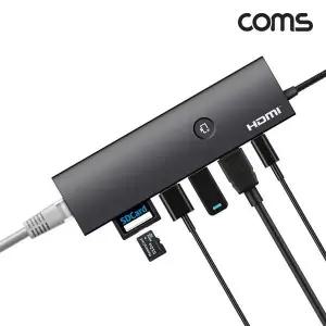 7 in 1 C타입 멀티허브 카드리더 기가랜 RJ45 USB3.2 Gen2 HDMI 4K SD