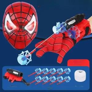 스파이더맨웹슈터 거미줄 발사 장갑 코스프레 장난감 소품 소프트 탄환 남아용 탄성