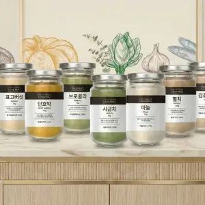 국내산 천연조미료가루 모음 표고버섯 시금치 마늘 멸치 브로콜리 단호박 무염유아식 아기굴소스