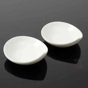 ( )도자기소스그릇 2p 물방울 소스접시 물방울접시 과일접시 소스볼 도자기접시