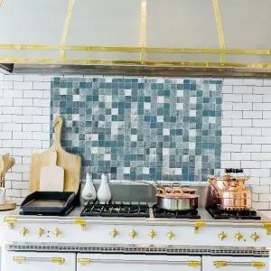 체크무늬 격자 주방 벽 보호 필름 욕실 셀프 인테리어 리폼 접착식 장식 스티커