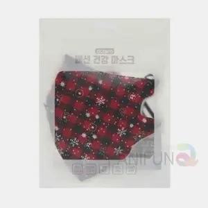 ( )눈꽃 마스크 레드블랙 패턴마스크 디자인마스크 이쁜마스크 길이조절마스크 조절마스크