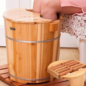 히노끼 족욕통 21 바스켓 캐릭터 편백나무 휴대용 습식족욕기 접이식 45cm