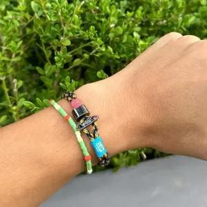 [클립스어반]  니키 옐로우+엔조 그린 남자 세트팔찌