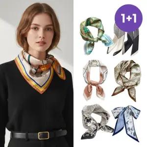 [루즈루나] 2개세트 여성 감성 부드러운 방도 사각 간절기 스카프