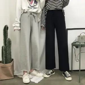 여성 9부 일자 와이드 팬츠 밴딩 트레이닝 바지 편한핏 데일리 운동복 하의