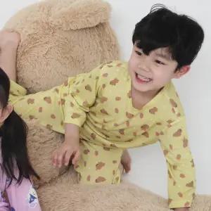 (더오투투)베리 댕글이 7부 상하 세트 봄 여름 유아 내의 실내복 잠옷 내복