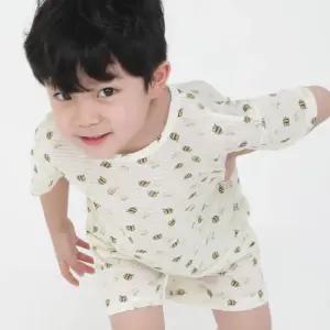 (더오투투)나릉나릉 반팔 상하 세트 봄 여름 유아 내의 실내복 잠옷 내복