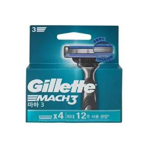 질레트 마하3 매뉴얼 면도날 4입