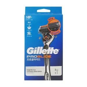 질레트 프로글로라이드 매뉴얼 면도기 핸들 1입+ 면도날 2입