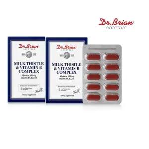 [닥터브라이언] 밀크씨슬앤 비타민 비 콤플렉스 1+1 총2개 총60정 가족건강 학교 선물